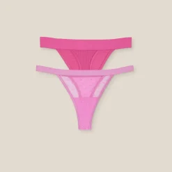 Lounge Underwear Höschen | Limitierte Edition Love Heart/Bare Mesh String (2er Pack) -