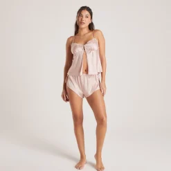 Lounge Underwear Pyjamas Sets | Pyjama-Hosen | Mini Satin Schleife Pyjama-Shorts -