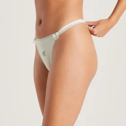 Lounge Underwear Multipacks | G-Strings | Mistel G-Strings (2er-Pack) - Grün/Weiß