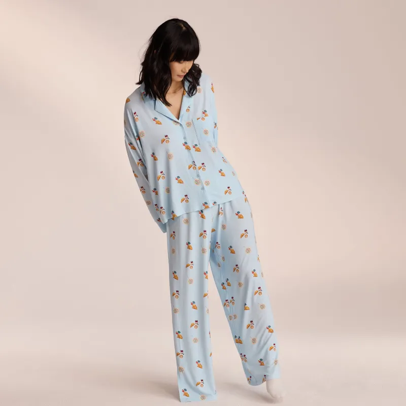 Lounge Underwear Pyjama-Oberteile | Modal Pyjamahemd -