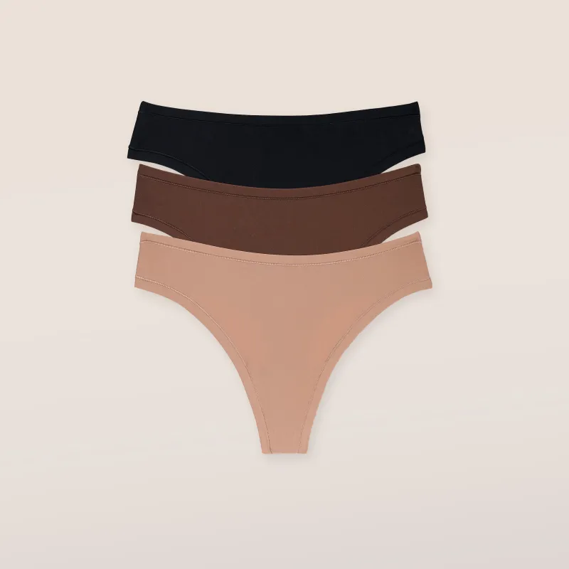 Lounge Underwear Multipacks | Nude String (3er Paket) -