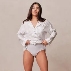 Lounge Underwear Schlaf | Pinstripe Schlafanzug Slip -