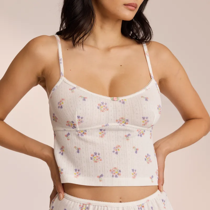 Lounge Underwear Pyjama-Oberteile | Pointelle Cami Pyjamatop -