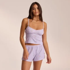 Lounge Underwear Pyjama-Oberteile | Pyjamas Sets | Pointelle Cami Pyjamatop -