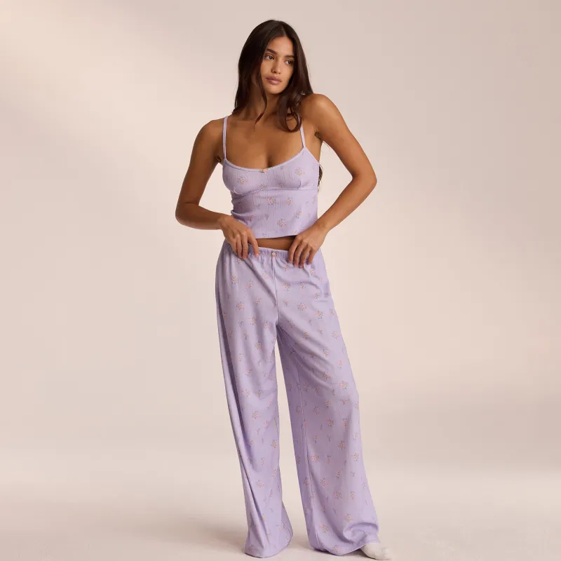 Lounge Underwear Pyjama-Hosen | Pyjamas Sets | Pointelle Pyjamahose -