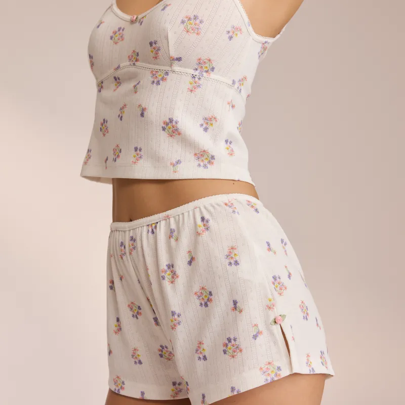 Lounge Underwear Pyjama-Hosen | Pointelle Pyjamashorts -