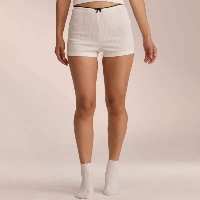 Lounge Underwear Pyjama-Hosen | Pointelle Pyjamashorts -