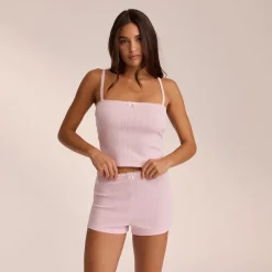 Lounge Underwear Pyjama-Oberteile | Pyjamas Sets | Pointelle Strappy Cami Pyjamatop -