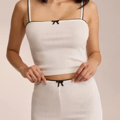 Lounge Underwear Pyjama-Oberteile | Pointelle Strappy Cami Pyjamatop -