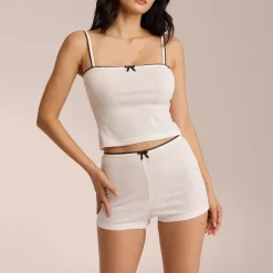 Lounge Underwear Pyjama-Oberteile | Pointelle Strappy Cami Pyjamatop -