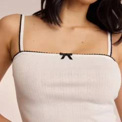 Lounge Underwear Pyjama-Oberteile | Pointelle Strappy Cami Pyjamatop -