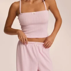 Lounge Underwear Pyjama-Oberteile | Pyjamas Sets | Pointelle Strappy Cami Pyjamatop -
