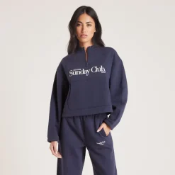 Lounge Underwear Hoodies Und Sweatshirts | Pullover mit Viertel-Zip -