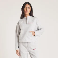 Lounge Underwear Hoodies Und Sweatshirts | Pullover mit Viertel-Zip -