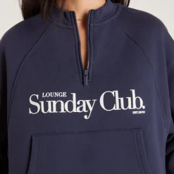 Lounge Underwear Hoodies Und Sweatshirts | Pullover mit Viertel-Zip -