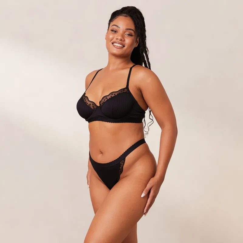 Lounge Underwear Balcony | Mit Bügel | Ribbed Balcony BH -