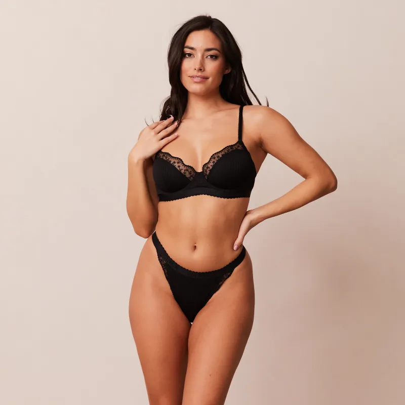 Lounge Underwear Balcony | Mit Bügel | Ribbed Balcony BH -