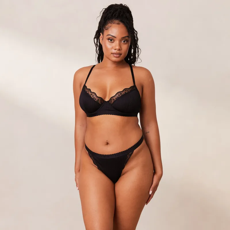 Lounge Underwear Balcony | Mit Bügel | Ribbed Balcony BH -