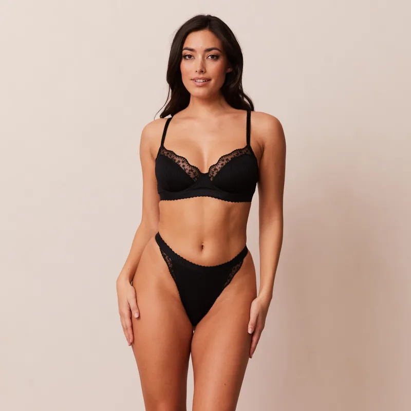 Lounge Underwear Balcony | Mit Bügel | Ribbed Balcony BH -