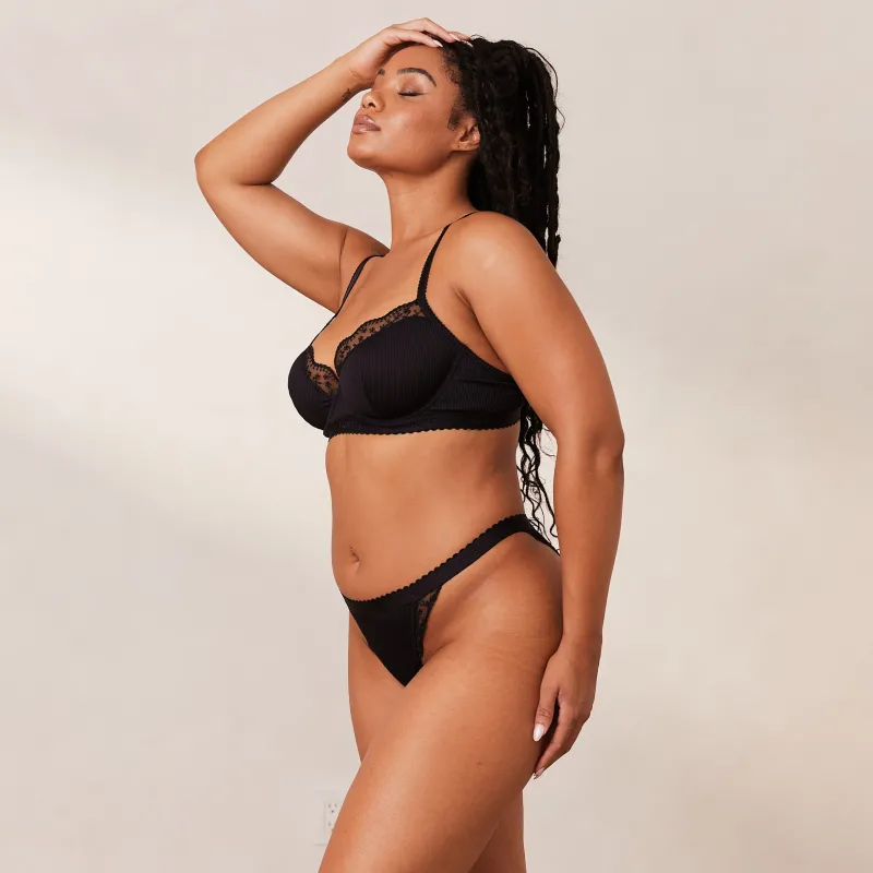 Lounge Underwear Balcony | Mit Bügel | Ribbed Balcony BH -