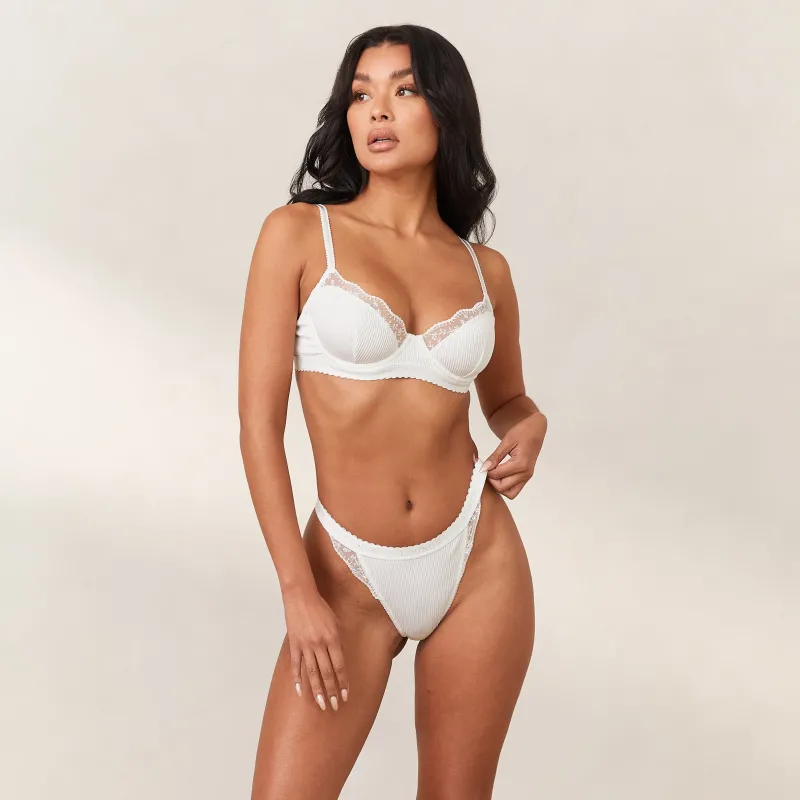 Lounge Underwear Mit Bügel | Balcony | Ribbed Balcony BH -