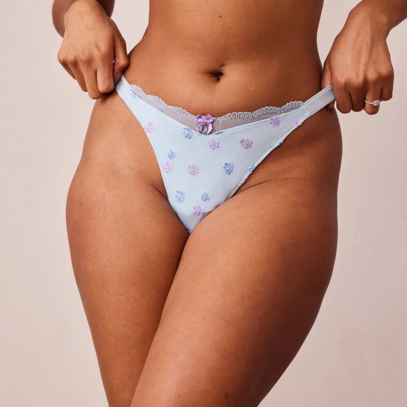 Lounge Underwear Höschen | Bralettes | Ribbed Floral Triangle BH -