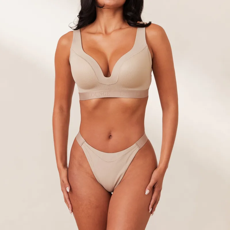Lounge Underwear Höschen | T-Shirt Bhs | Ribbed Mindful BH -
