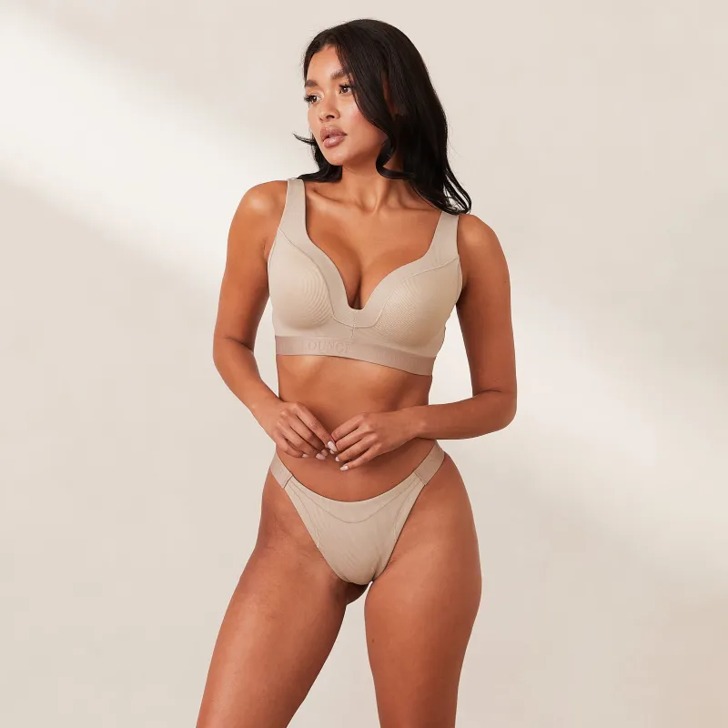 Lounge Underwear Höschen | T-Shirt Bhs | Ribbed Mindful BH -