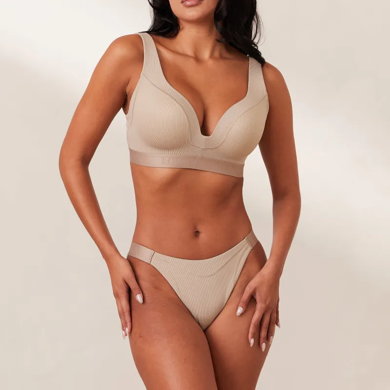 Lounge Underwear Höschen | T-Shirt Bhs | Ribbed Mindful BH -