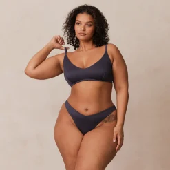 Lounge Underwear Ohne Bügel | Bralettes | Ribbed Triangle BH - Dunkelgrau