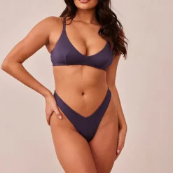 Lounge Underwear Ohne Bügel | Bralettes | Ribbed Triangle BH - Dunkelgrau