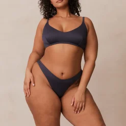 Lounge Underwear Ohne Bügel | Bralettes | Ribbed Triangle BH - Dunkelgrau