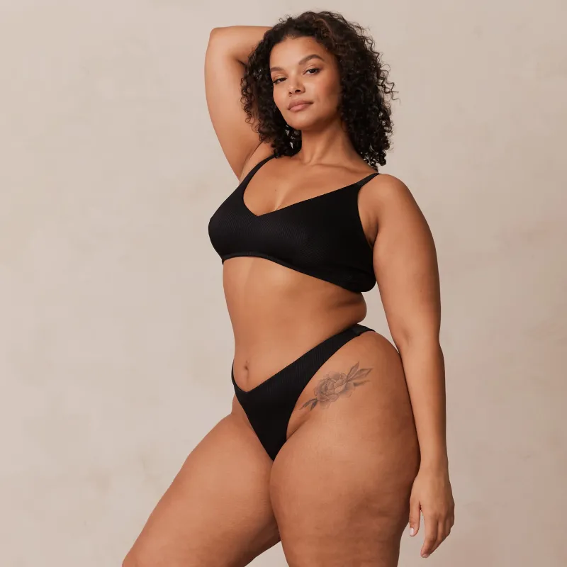 Lounge Underwear Höschen | Bralettes | Ribbed Triangle BH -