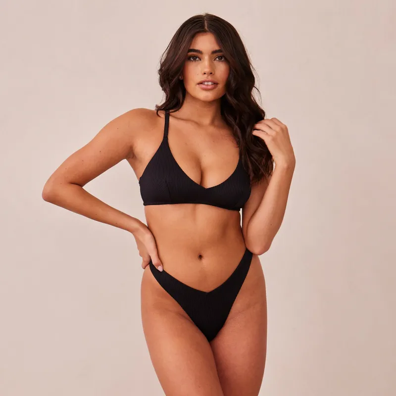 Lounge Underwear Höschen | Bralettes | Ribbed Triangle BH -