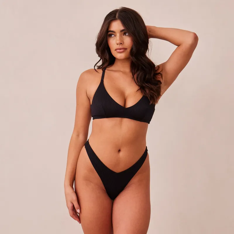 Lounge Underwear Höschen | Bralettes | Ribbed Triangle BH -