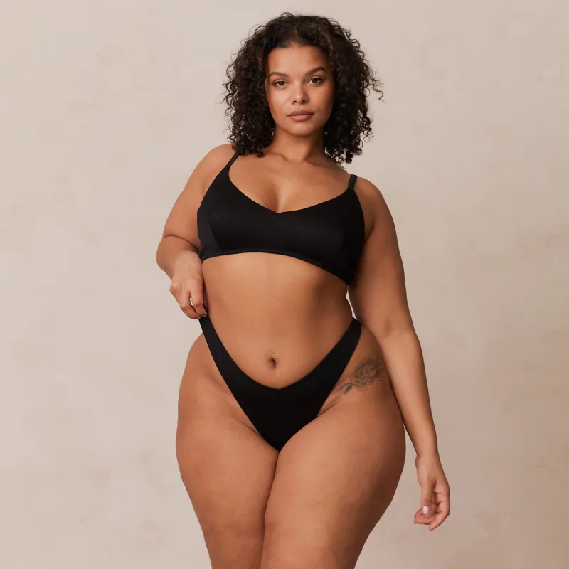 Lounge Underwear Höschen | Bralettes | Ribbed Triangle BH -