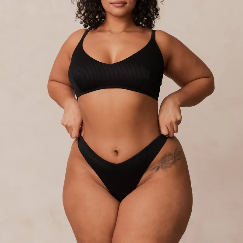 Lounge Underwear Höschen | Bralettes | Ribbed Triangle BH -
