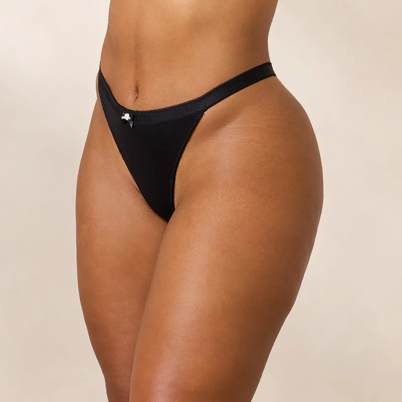 Lounge Underwear Gepolsterte | Balcony | Rosebud Gerippter String -