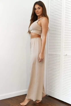 Lounge Underwear Schlaf | Ruffle Schlafanzug Hose -