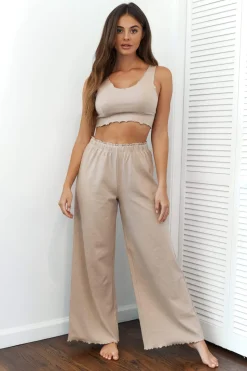 Lounge Underwear Schlaf | Ruffle Schlafanzug Hose -