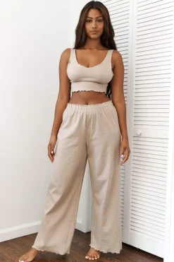 Lounge Underwear Schlaf | Ruffle Schlafanzug Hose -