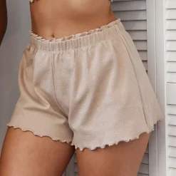 Lounge Underwear Schlaf | Ruffle Schlafanzug Kurze Hose -