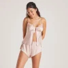 Lounge Underwear Pyjama-Oberteile | Satin Schleife Pyjama-Cami -