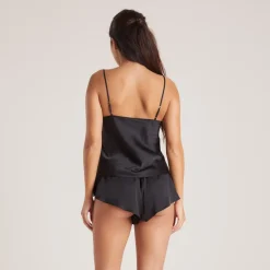 Lounge Underwear Pyjamas Sets | Pyjama-Oberteile | Satin Schleife Pyjama-Cami -