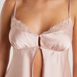 Lounge Underwear Pyjama-Oberteile | Satin Schleife Pyjama-Cami -