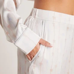 Lounge Underwear Pyjamas Sets | Satin Schleife Pyjama-Hose -