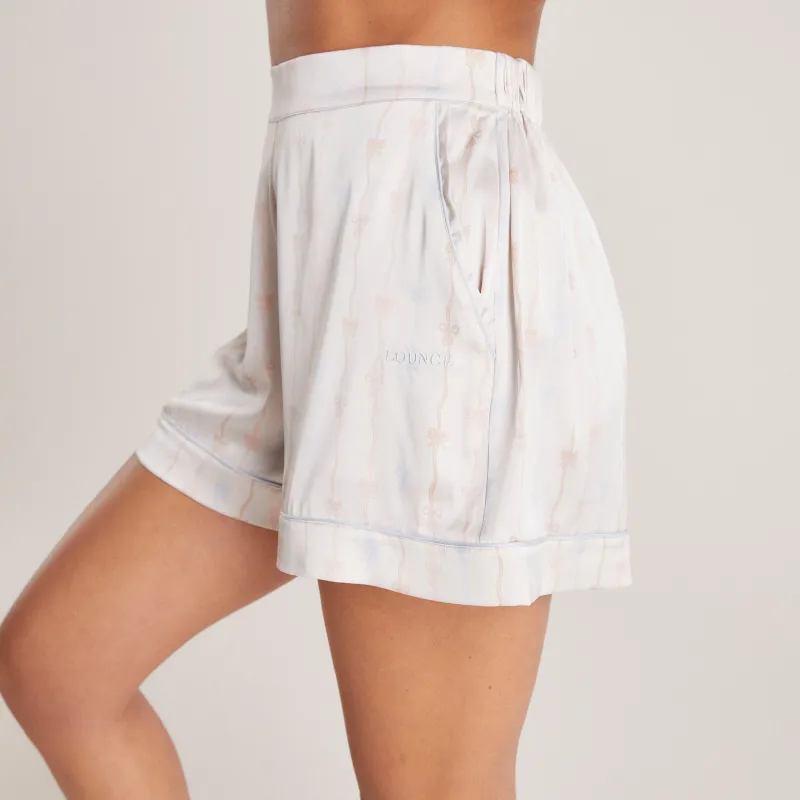 Lounge Underwear Pyjamas Sets | Pyjama-Hosen | Satin Schleife Pyjama-Shorts -