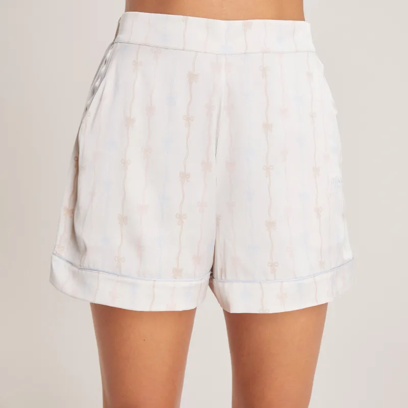 Lounge Underwear Pyjamas Sets | Pyjama-Hosen | Satin Schleife Pyjama-Shorts -
