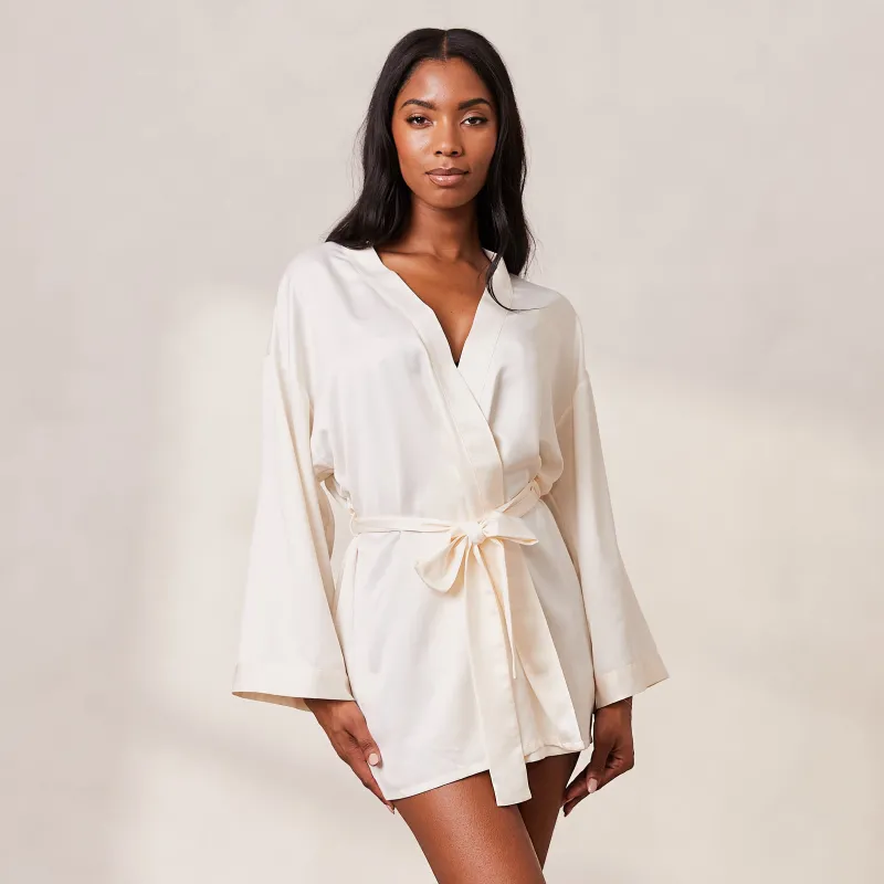 Lounge Underwear Morgenmäntel | Signature Satin-Morgenmantel -