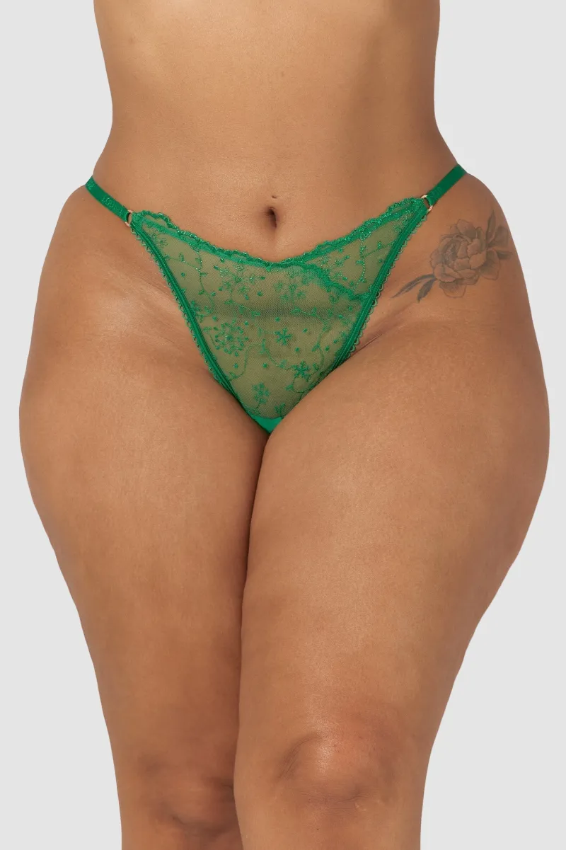 Lounge Underwear Slips | Slinky Open Back Slip - Smaragdgrün